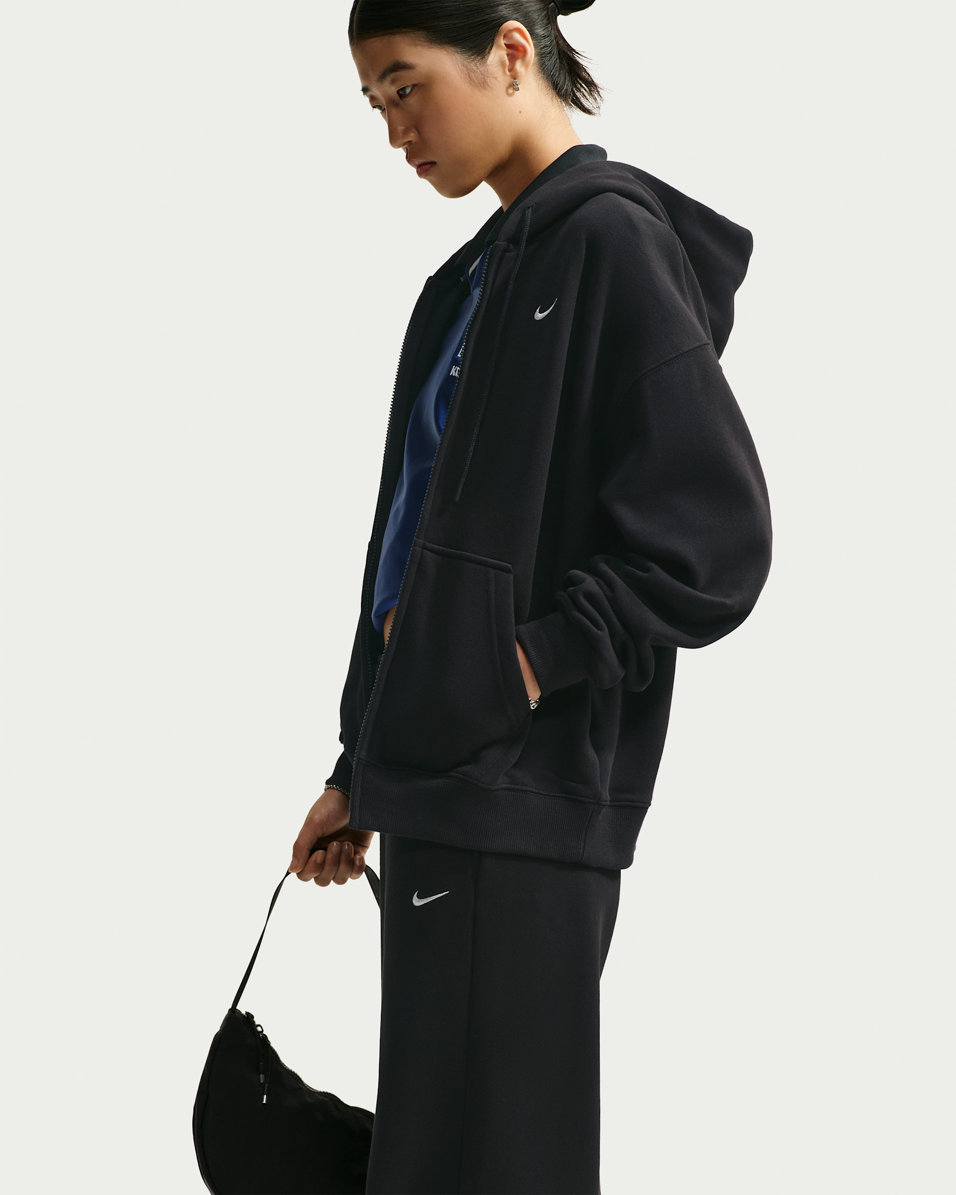 Nike Studio Fleece Medium Weight Women's Oversized Full-Zip Hoodie